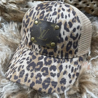 Upcycled Leopard Cap