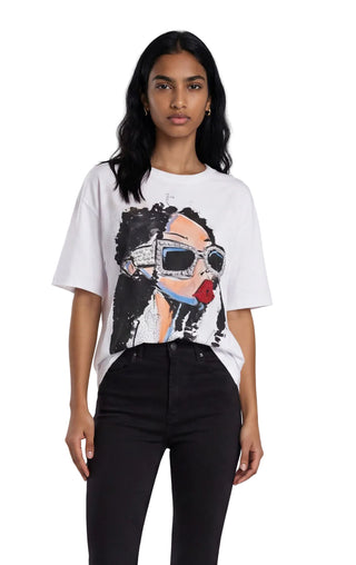 White Graphic Tee Shirt