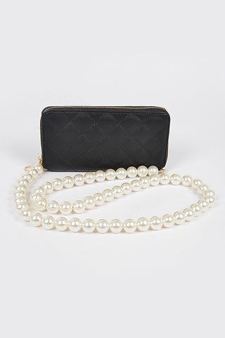 Pearl Crossbody Wallet Purse