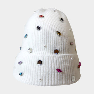 Rhinestone Beanie Hat