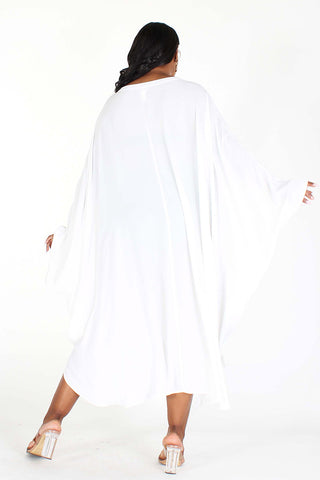 White  Tunic Top with Faux Leather Pocket Top