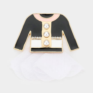 Pearl Tutu Brooch