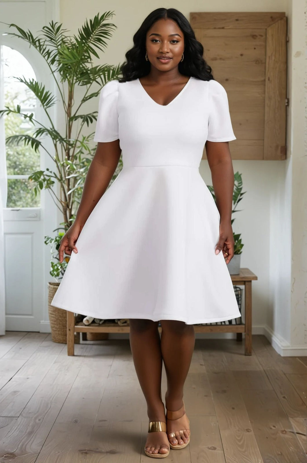 White Scuba Dress PricedJustRightFashion White Scuba Dress PricedJustRightFashion