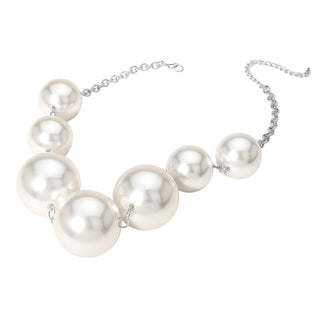 Chunky Oversized White Pearl Necklace