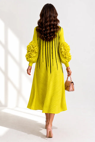 Yellow Crinkle Dress