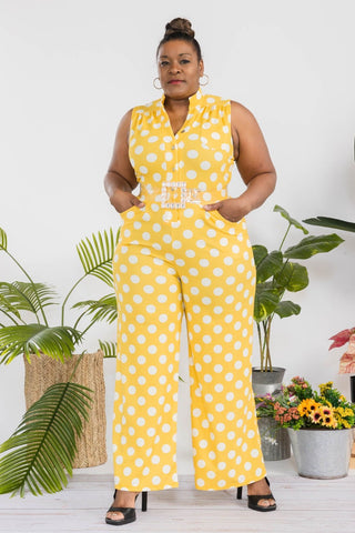 Yellow Polka Dot Jumpsuit