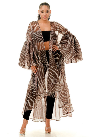 Zebra Kimono Cardigan