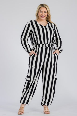 Stripe Jumpsuit