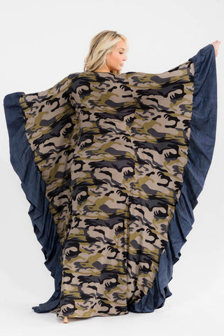 I Am That Girl Camouflage  & Denim Dress