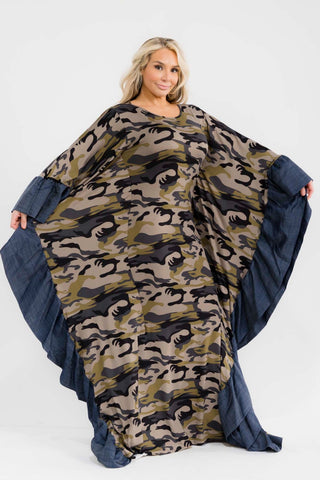 I Am That Girl Camouflage  & Denim Dress