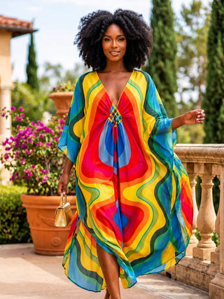 Colorful Print Kaftan