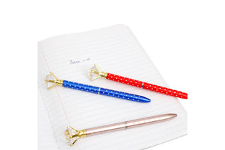 Diamond Topped Polka Dot Ink Pens