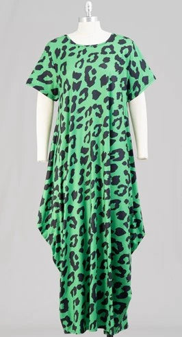 Green Leopard Dress