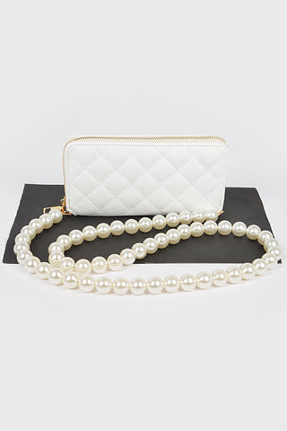 Pearl Crossbody Wallet Purse