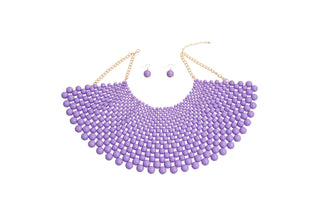 Bead Bib Necklace Set