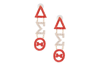 Delta Sigma Theta Bling Sorority Dangle Earrings