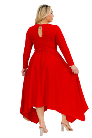 Red Open Circle Dress