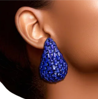 Royal Blue Tear Drop Earrings