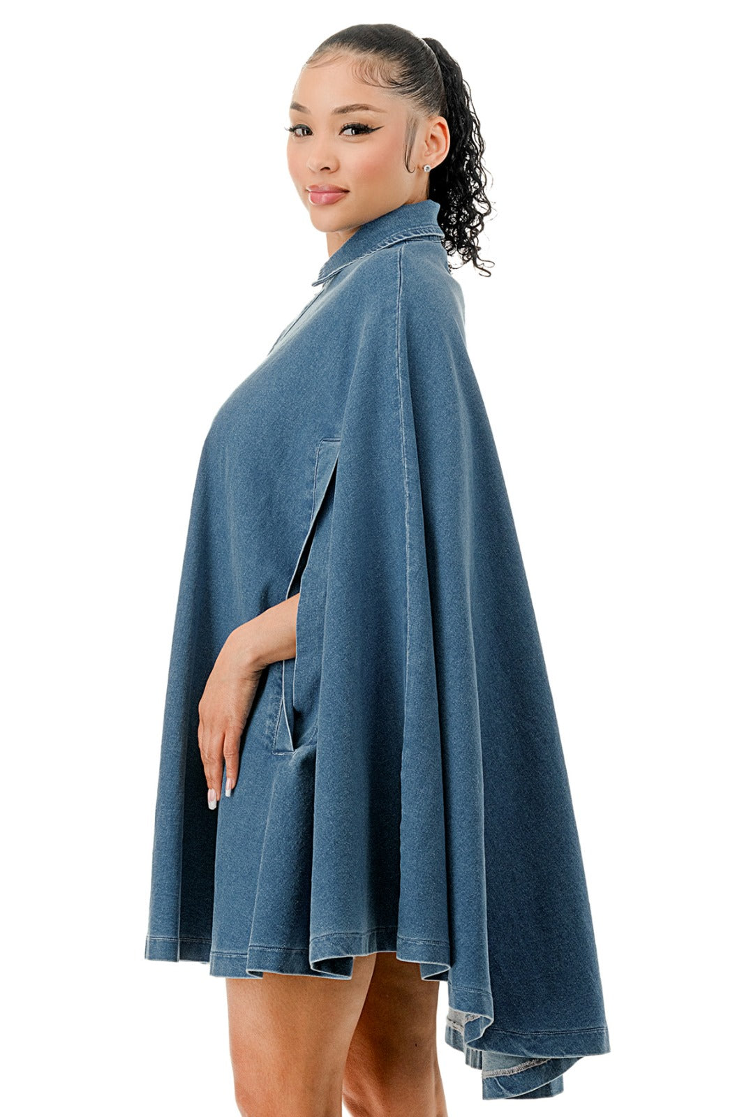 Denim Cape Poncho PricedJustRightFashion Denim Cape Poncho PricedJustRightFashion