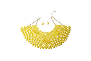 Bead Bib Necklace Set