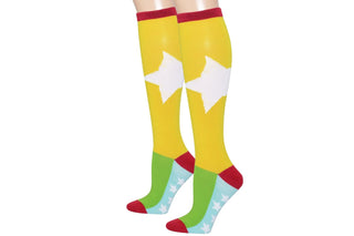 Yellow White Star Socks