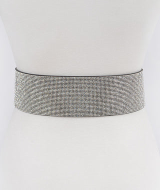 Bling Rhinestone Plus Size Wide Belt