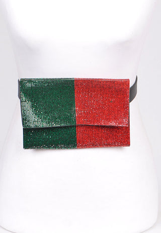 Red & Green Two Tone Fanny Pack
