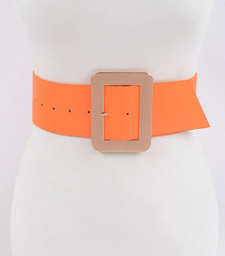 Neon Orange Wide Regular Belt
