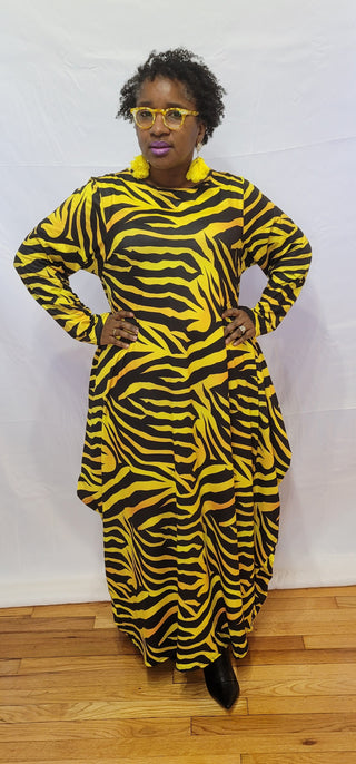 Yellow Zebra Dress