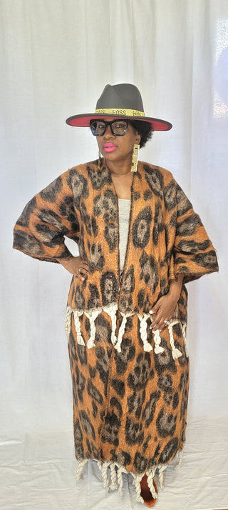 Leopard Print Kimono